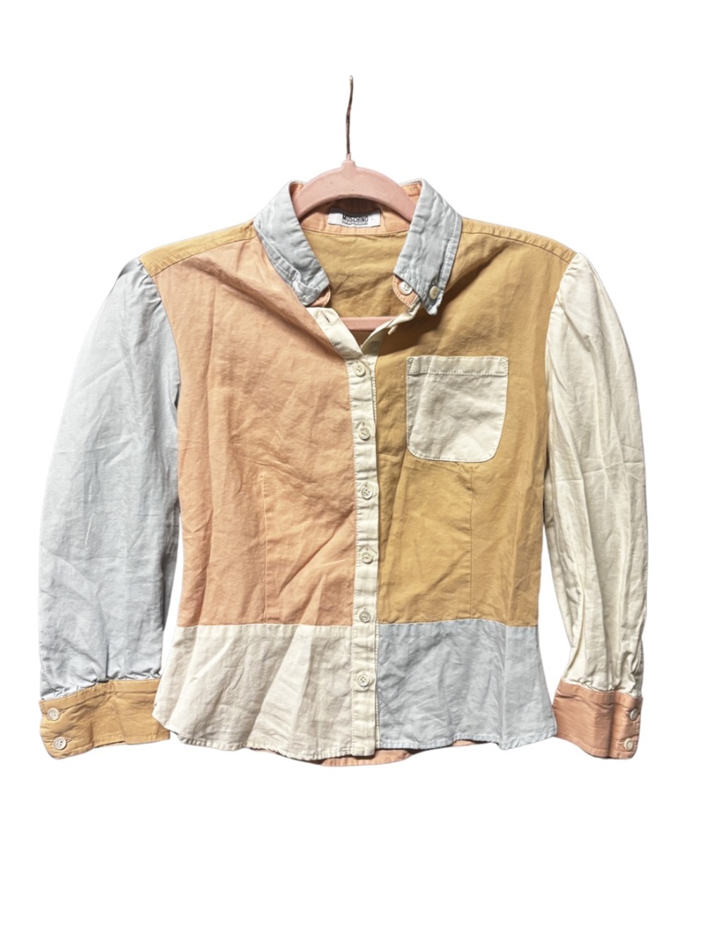 Vintage Moschino Cheap & Chic Colorblock Button Down Top • Size 6